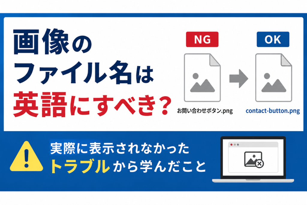 画像のファイル名は英語にすべき？実際に表示されなかったトラブルから学んだこと